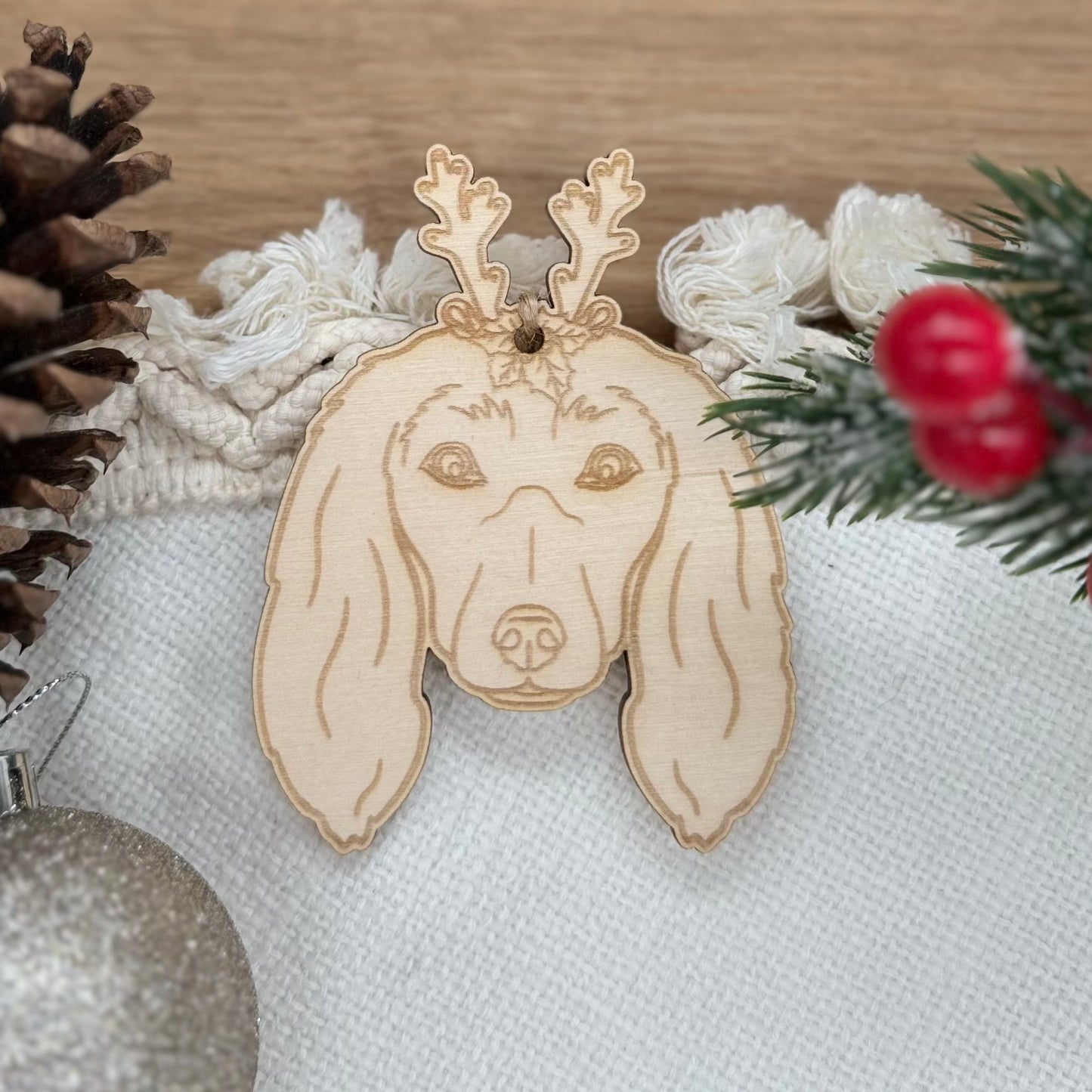 Christmas Ornament | Long Haired Dachshund