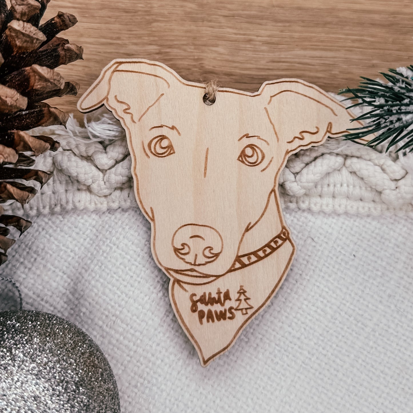 Christmas Ornament | Greyhound/ Whippet